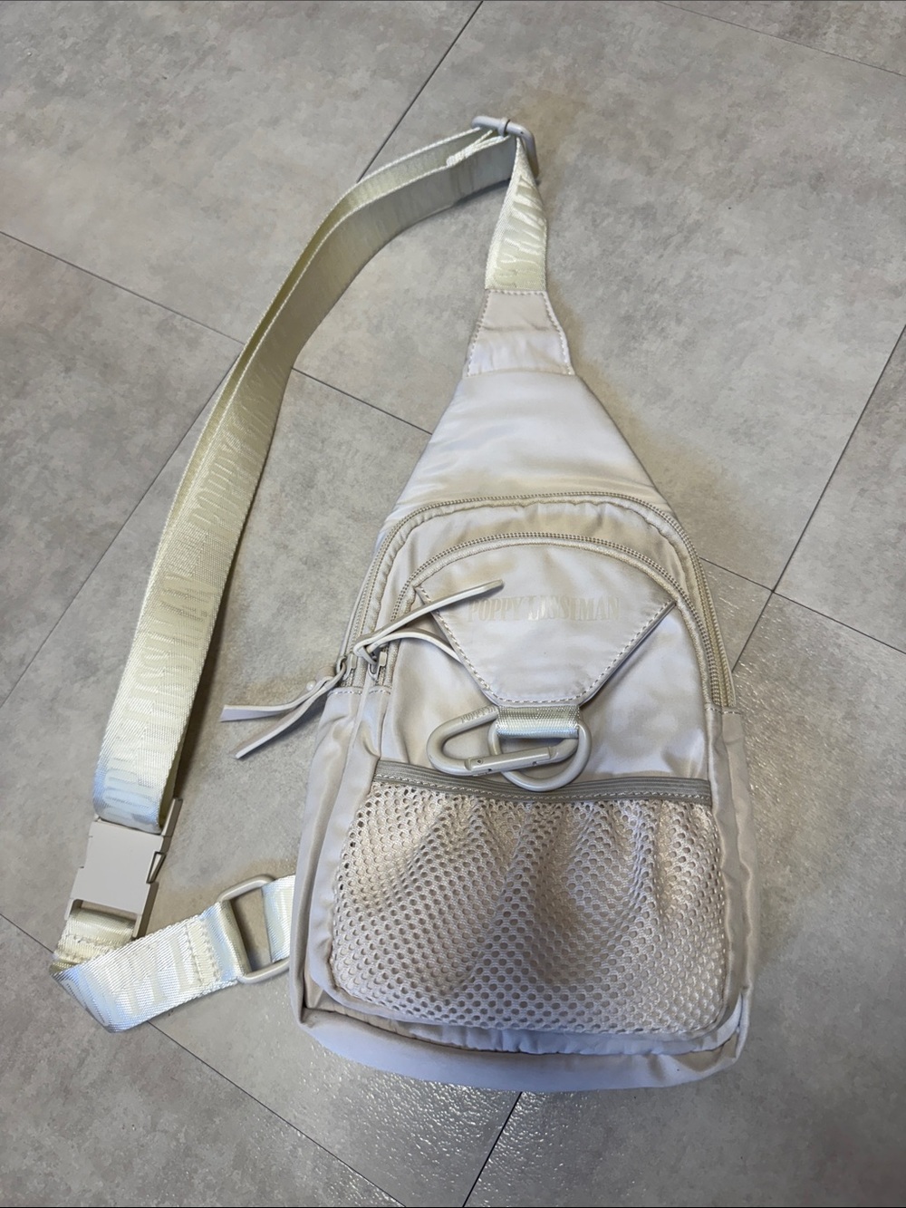 Poppy Lissiman Cream Crossbody Sling Bag - Lightweight Everyday Shoulder Bag